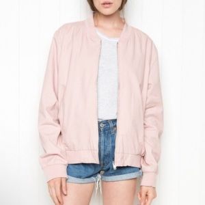 Brandy Melville Kasey pink bomber jacket one size Preowned casual
